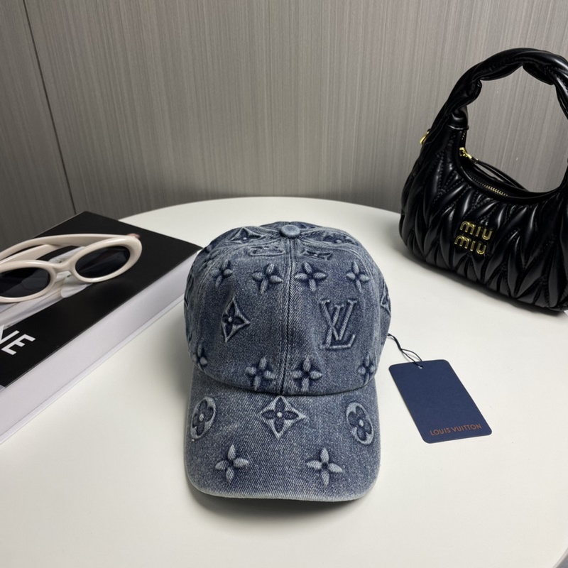 Louis Vuitton ホワイトデニム ビーマイキャップ（ルイヴィトン